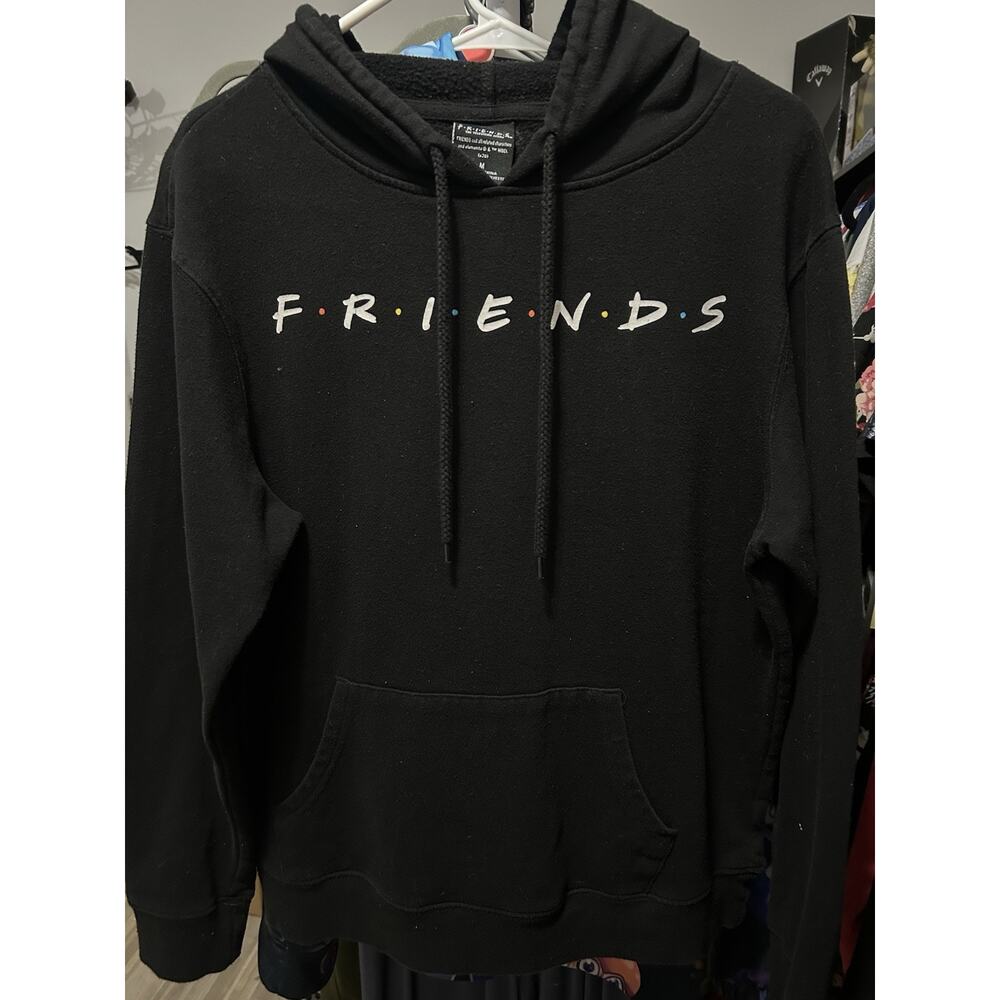 F•R•I•E•N•D•S Pullover Hoodie Young Adult Size Medium Black